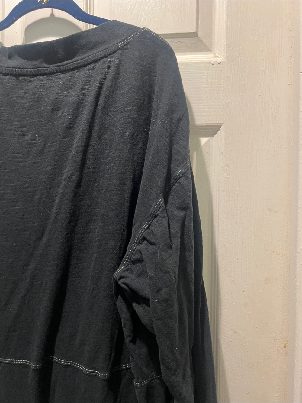 NATURAL LIFE Black Crewneck Long Tee/Dress with Printed Care Label - Picture 7 of 8